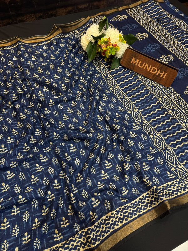 Siddhanth Blue Libas Fancy Sarees in fancy fabric for party wear
