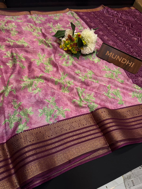 Vedika Fancy Saree | Zari & Print Design | VDK05