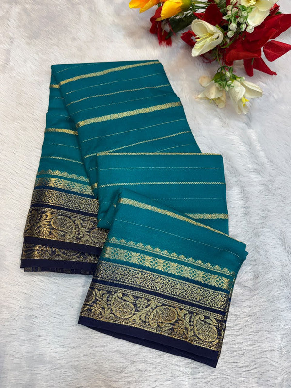 Mysore Crepe Silk Saree | Zari Work | MCS04