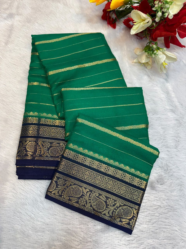 Mysore Crepe Silk Saree | Zari Work | MCS09
