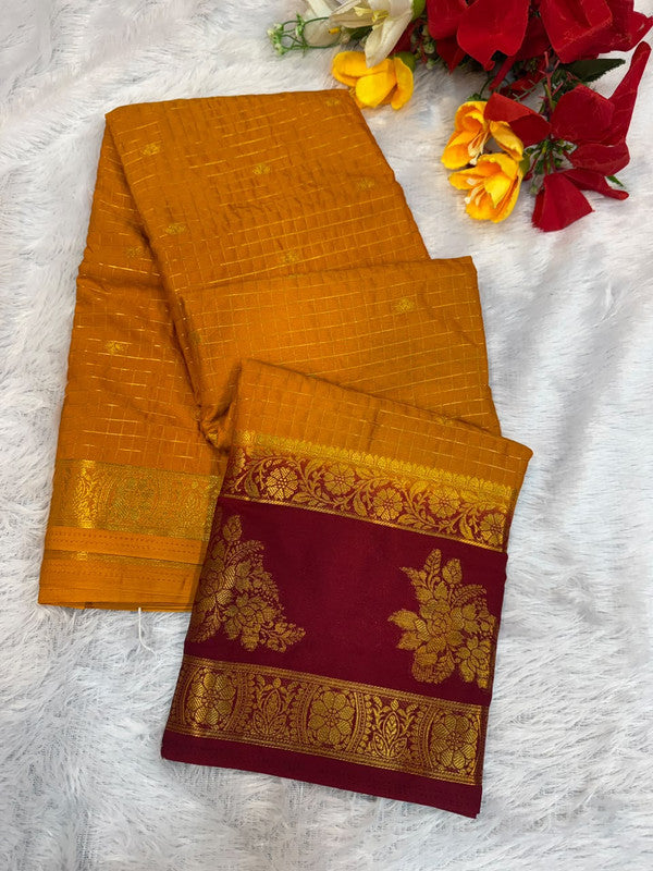 Mysore Crepe Silk Saree | Zari Work | MCS57