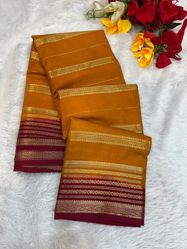 Mysore Crepe Silk Saree | Zari Work | MCS55