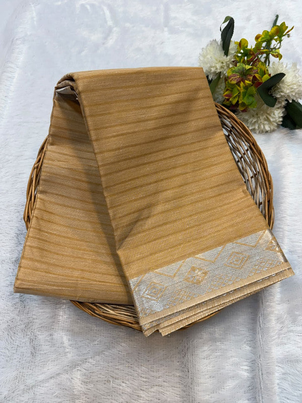 Dorothy cotton saree with zari and plain design