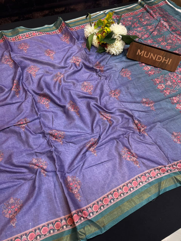 Rashika Fancy Saree with zari and print design