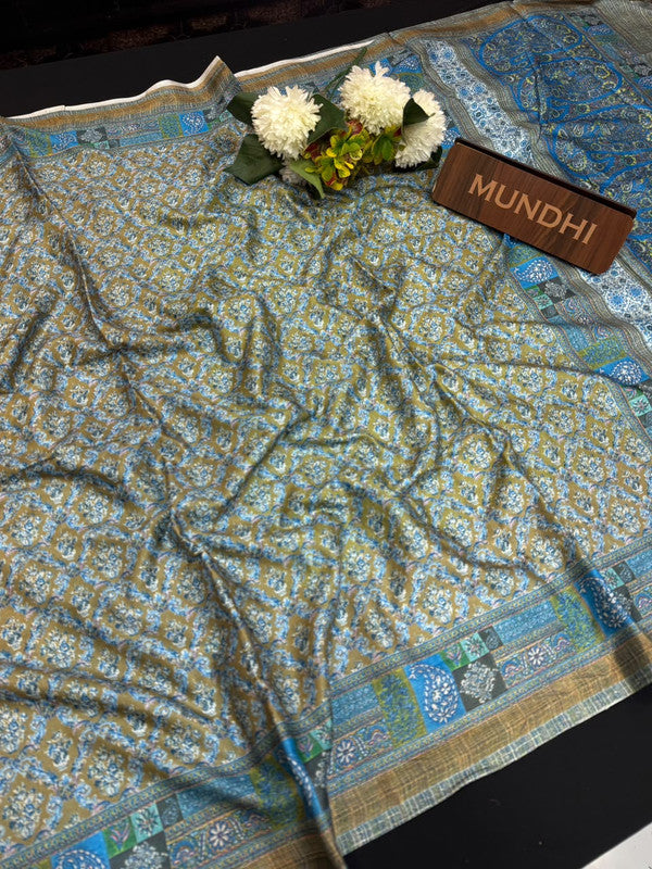 Rashika Fancy Saree with zari and print design