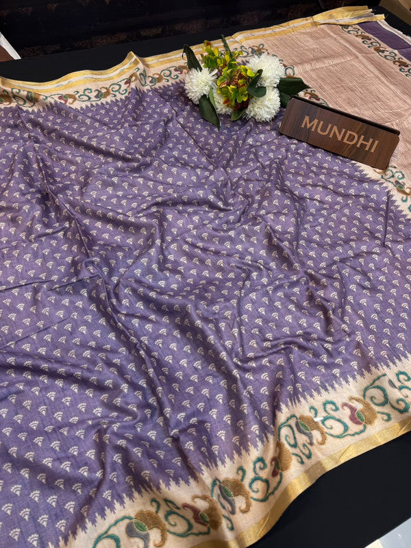 Rashika Fancy Saree with zari and print design