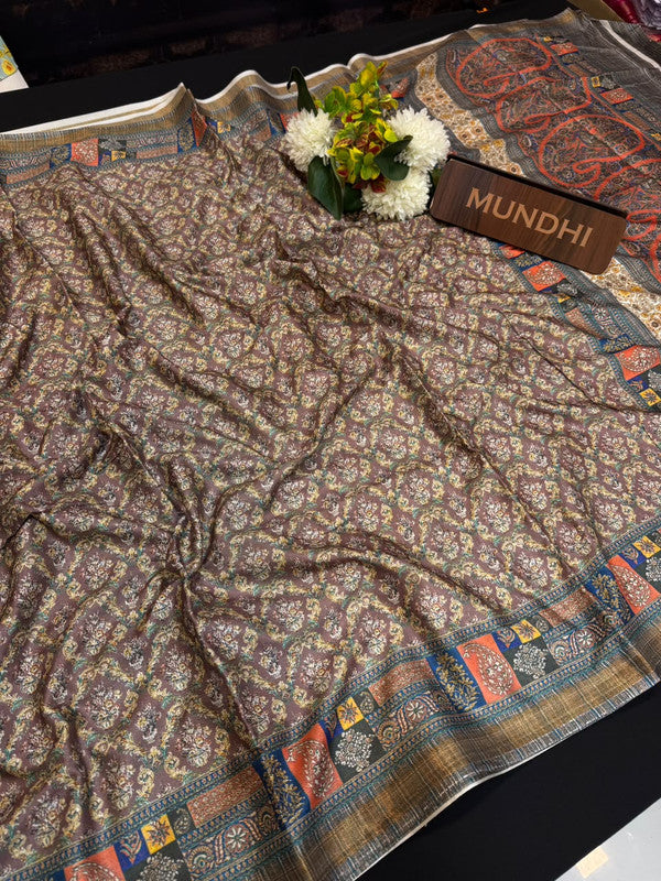 Rashika Fancy Saree with zari and print design