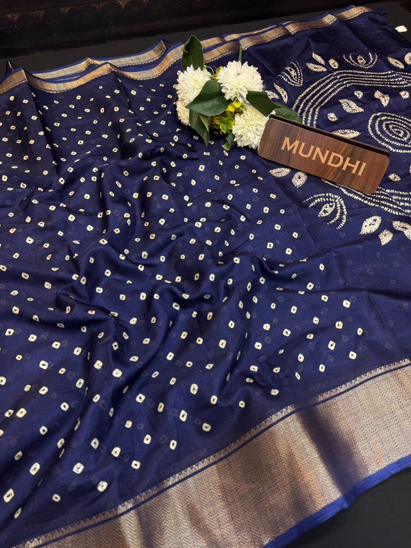 Kesar Fancy Silk Saree with elegant zari work and contrast blouse