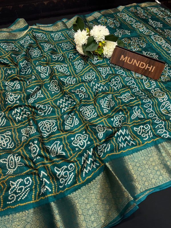 Kesar Fancy Silk Saree with elegant zari work and contrast blouse