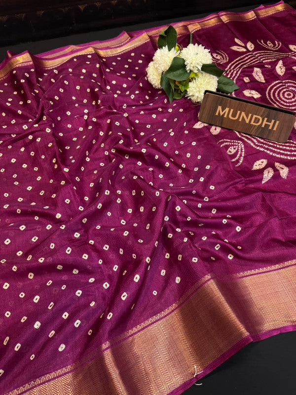Kesar Fancy Silk Saree with elegant zari work and contrast blouse