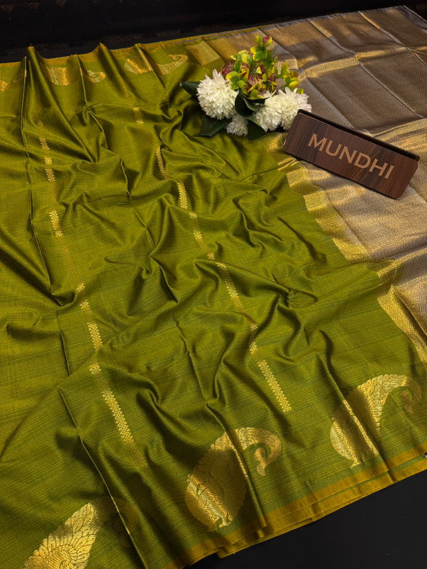 Vegan Silk Saree with |Zari Work for Women| VG24