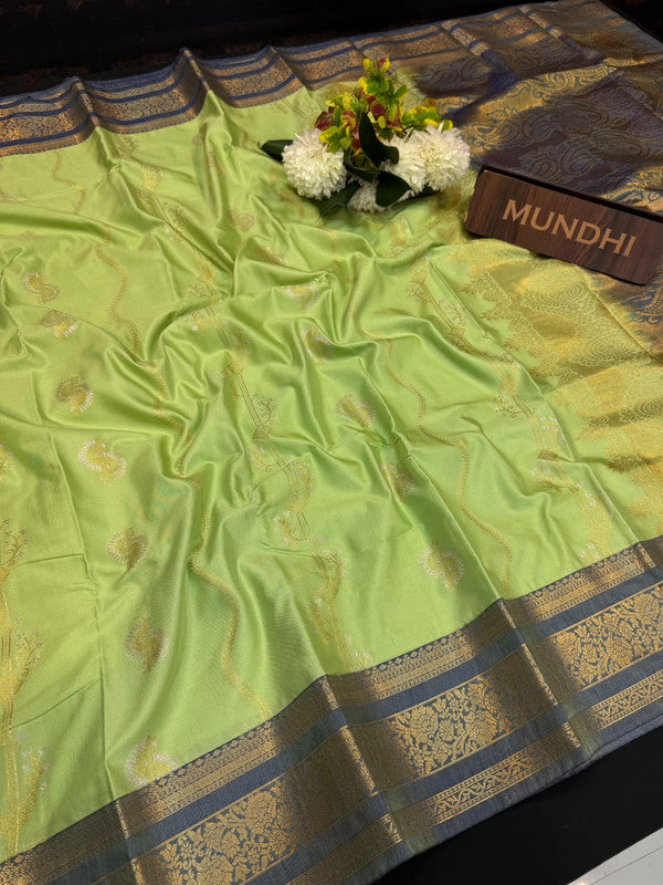 Vegan Silk Saree with |Zari Work for Women| VG32