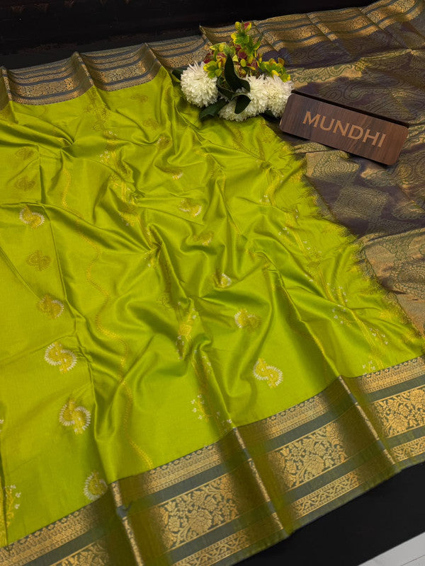 Vegan Silk Saree with |Zari Work for Women| VG33