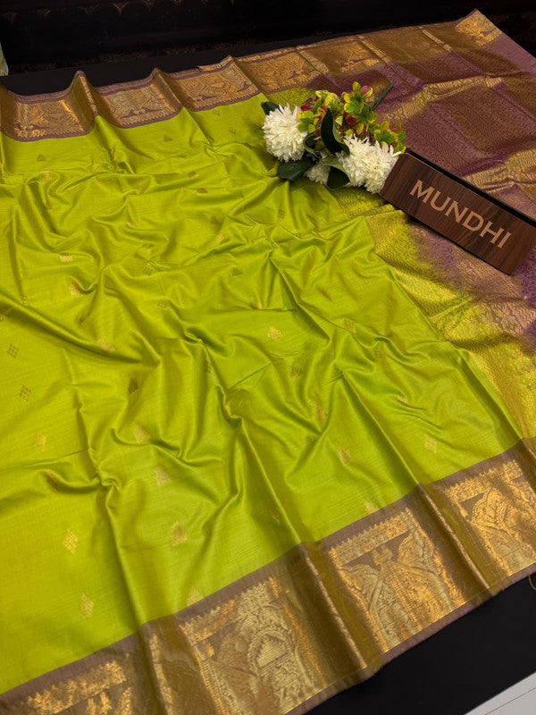 Vegan Silk Saree with |Zari Work for Women| VG37