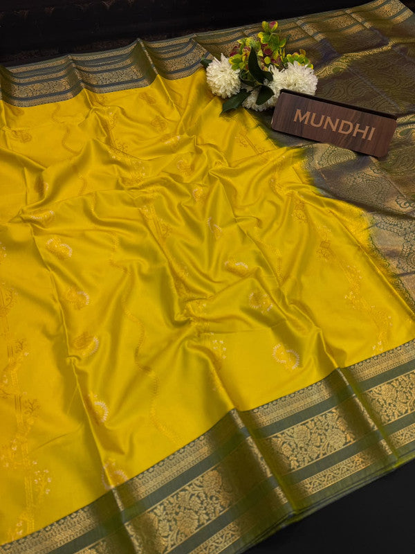 Vegan Silk Saree with |Zari Work for Women| VG42