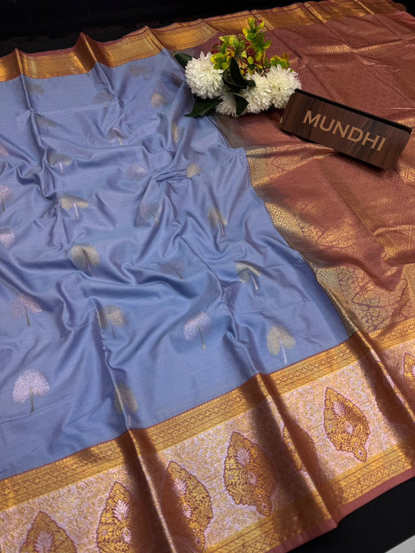 Vegan Silk Saree with |Zari Work for Women| VG47