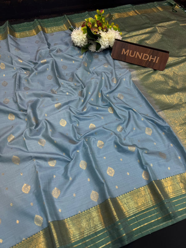 Vegan Silk Saree with |Zari Work for Women| VG45