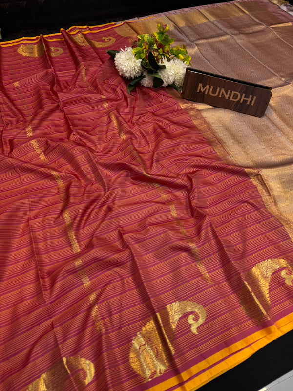 Vegan Silk Saree with |Zari Work for Women| VG53