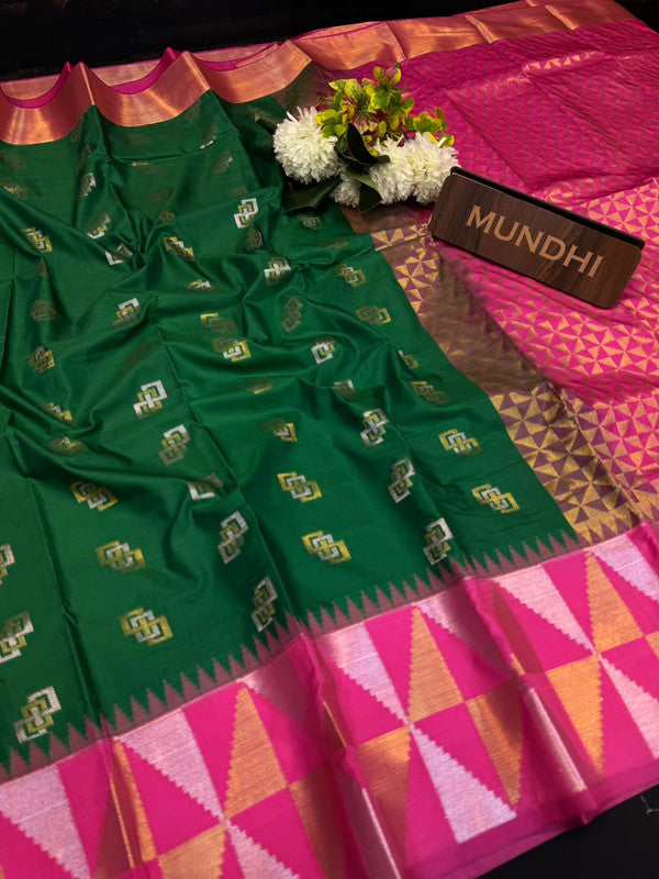 Vegan Silk Saree with |Zari Work for Women| VG57