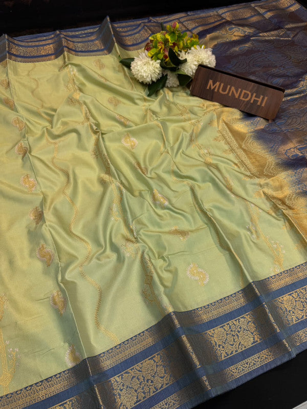 Vegan Silk Saree with |Zari Work for Women| VG61