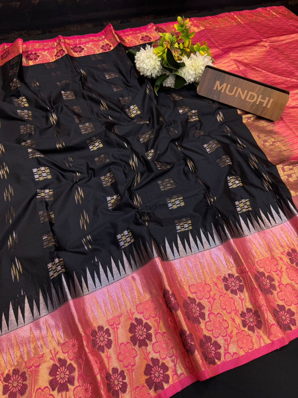 Vegan Silk Saree with |Zari Work for Women| VG72