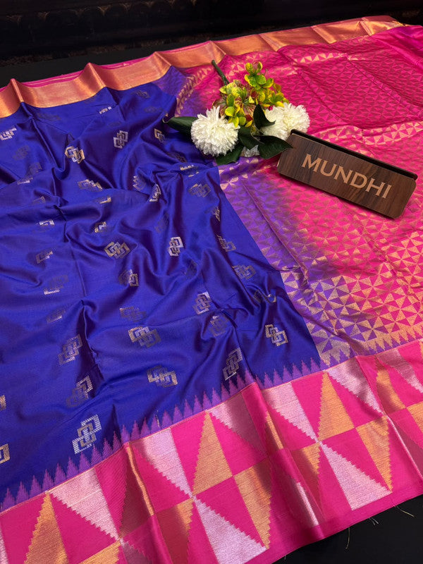 Vegan Silk Saree with |Zari Work for Women| VG75