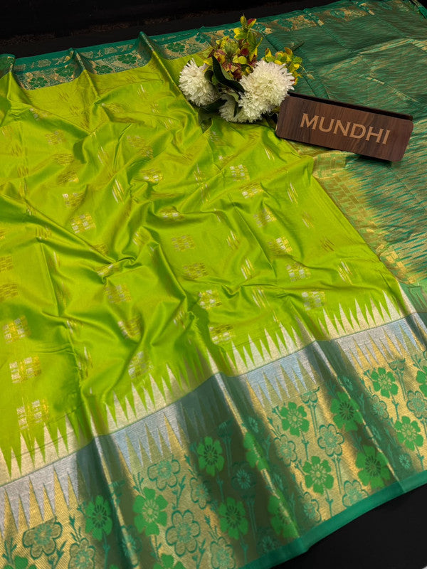 Vegan Silk Saree with |Zari Work for Women| VG88