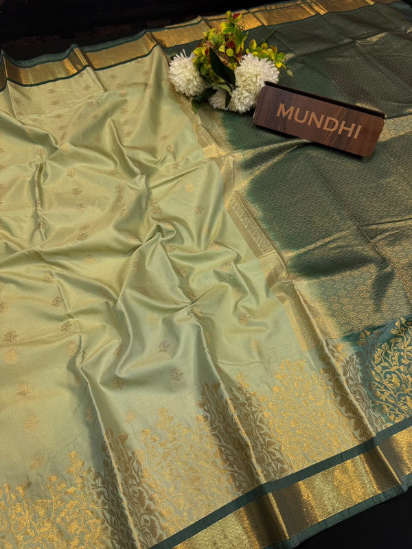 Vegan Silk Saree with |Zari Work for Women| VG87