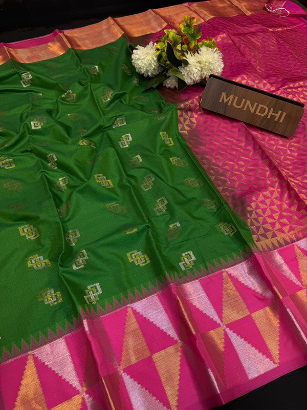 Vegan Silk Saree with |Zari Work for Women| VG91
