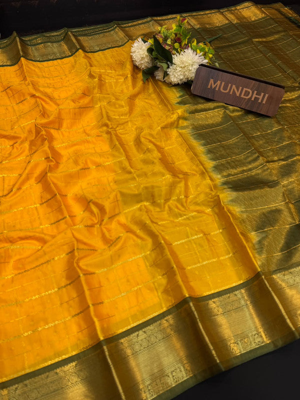 Vegan Silk Saree with |Zari Work for Women| VG90