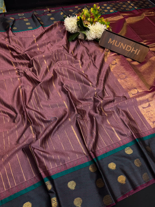 Vegan Silk Saree with |Zari Work for Women| VG96