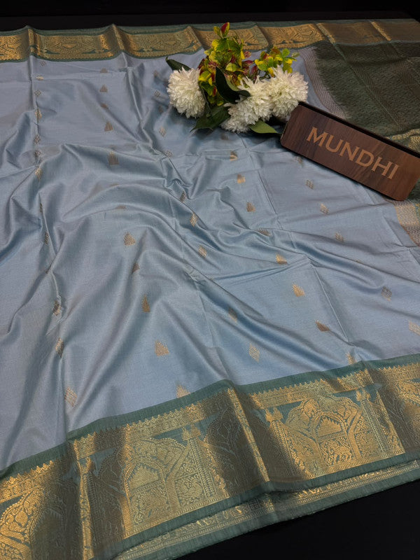 Vegan Silk Saree with |Zari Work for Women| VG117