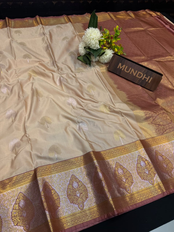 Vegan Silk Saree with |Zari Work for Women| VG144