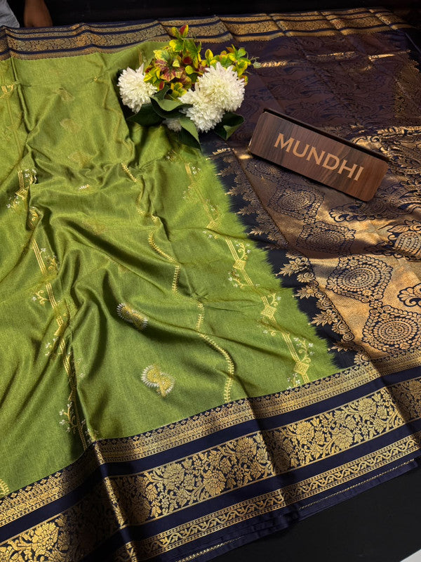 Vegan Silk Saree with |Zari Work for Women| VG151