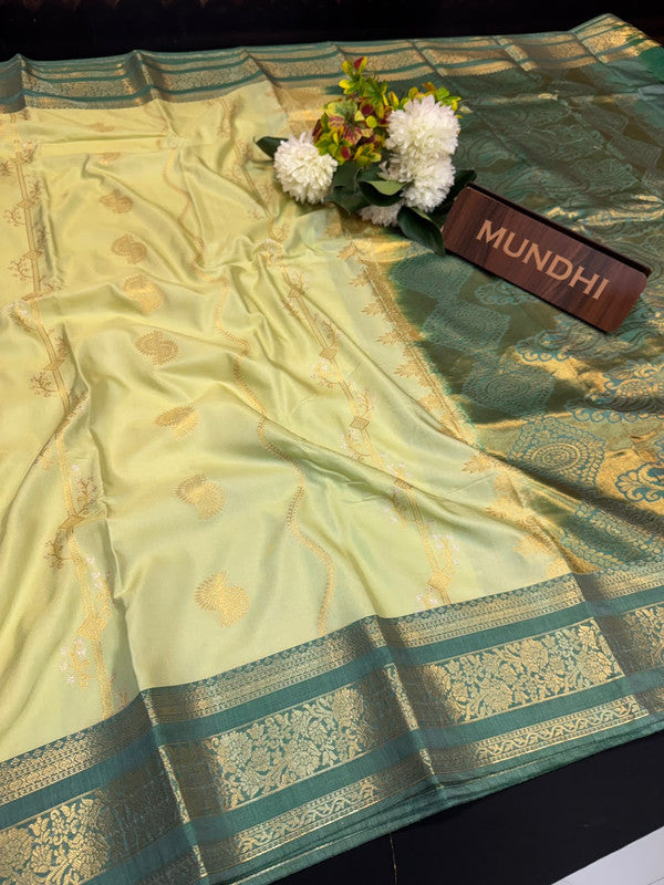 Vegan Silk Saree with |Zari Work for Women| VG161