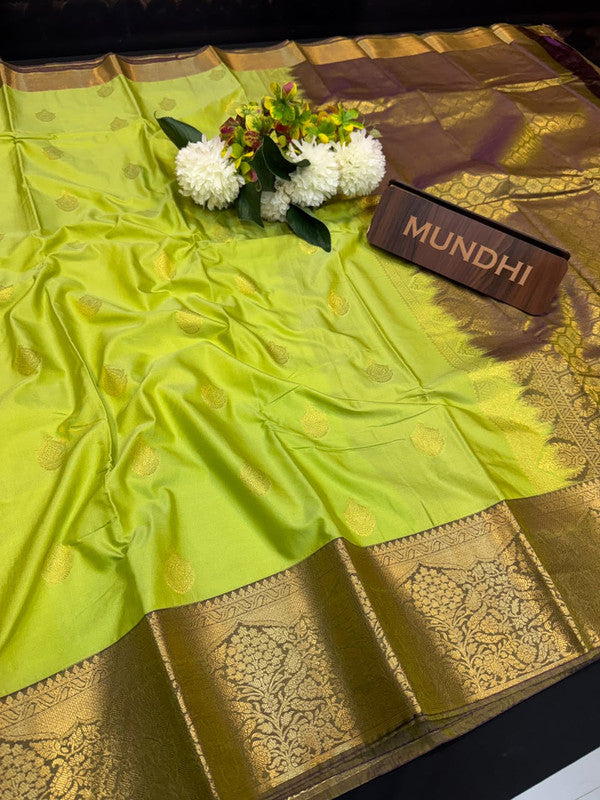 Vegan Silk Saree with |Zari Work for Women| VG164