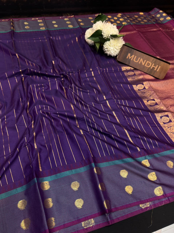 Vegan Silk Saree with |Zari Work for Women| VG183
