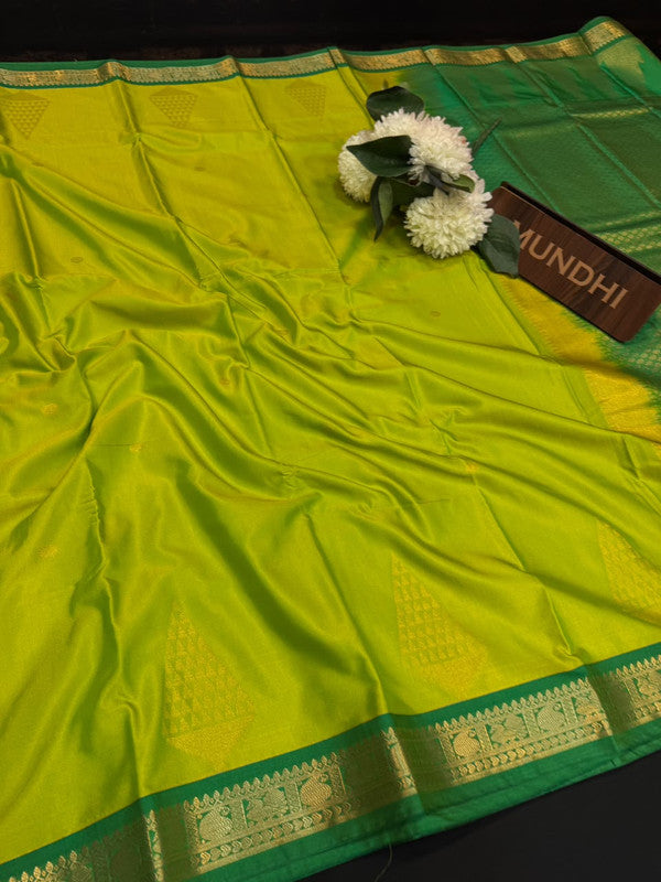 Vegan Silk Saree with |Zari Work for Women| VG189