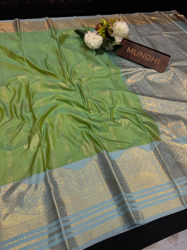 Vegan Silk Saree with |Zari Work for Women| VG197