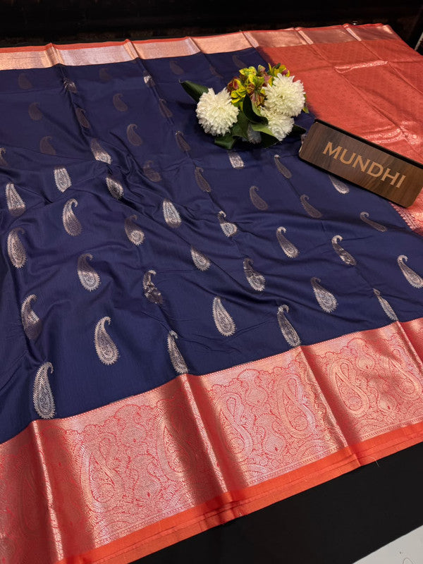 Vegan Silk Saree with |Zari Work for Women| VG205