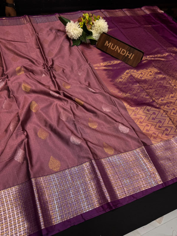 Vegan Silk Saree with |Zari Work for Women| VG208