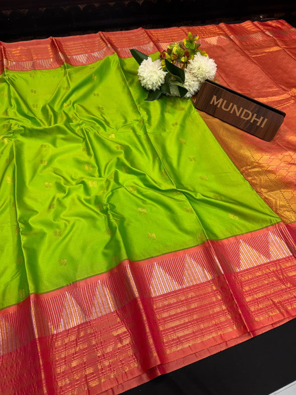 Vegan Silk Saree with |Zari Work for Women| VG214