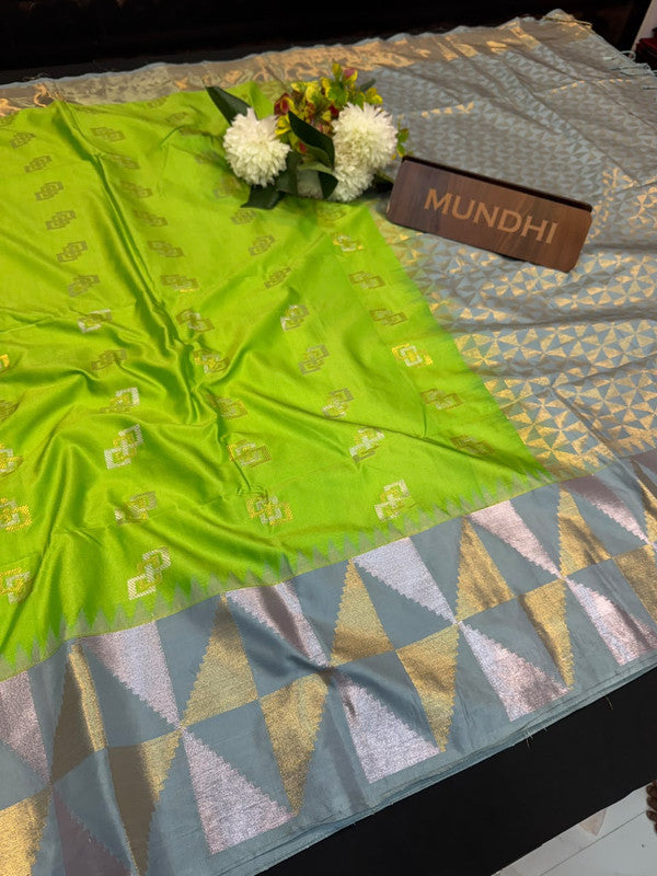 Vegan Silk Saree with |Zari Work for Women| VG218