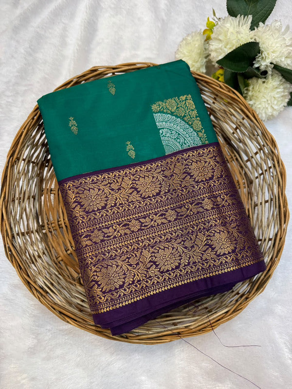 Mild Damage Vennila Semi Silk Saree | Zari Work | MDP106