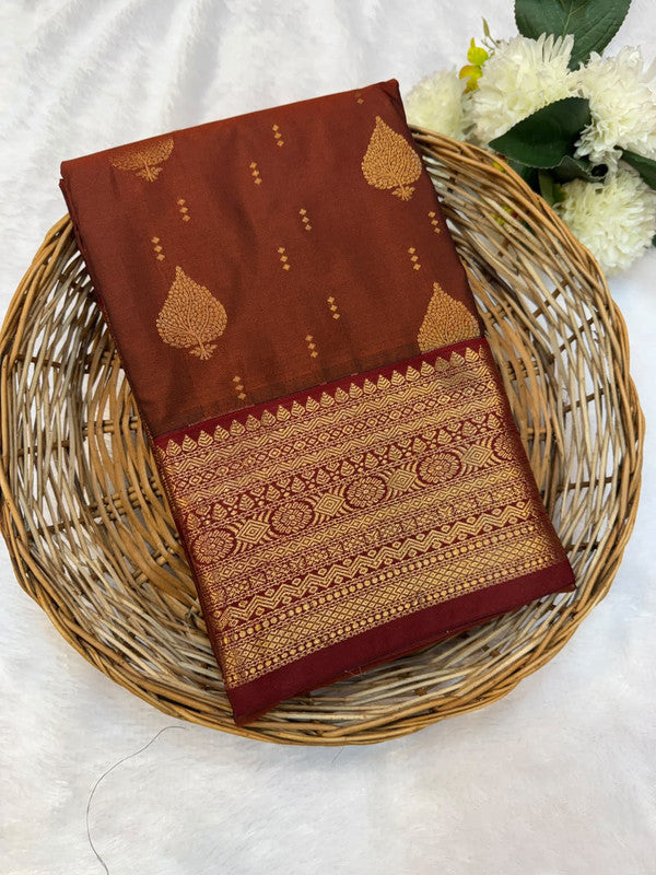 Mild Damage Vennila Semi Silk Saree | Zari Work | MDP131