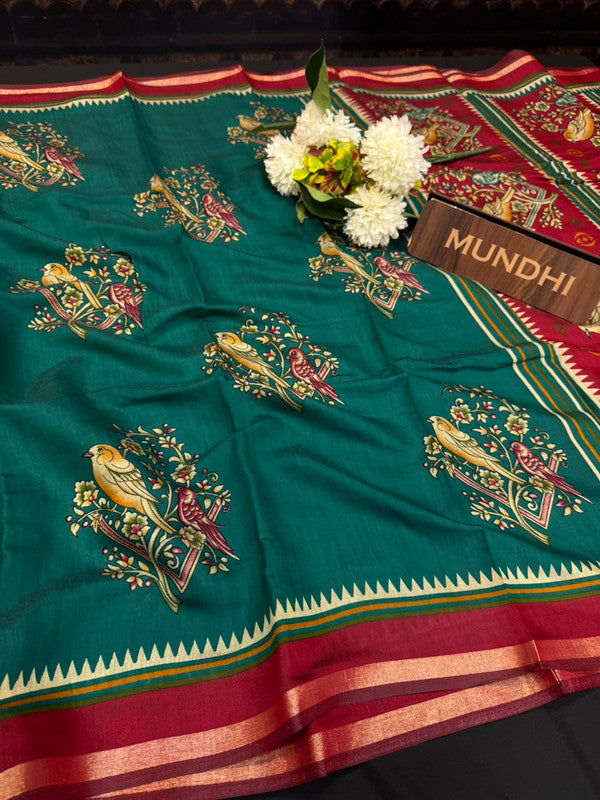 Maheshwari Silk Fancy Saree | Zari Work Design | ME22