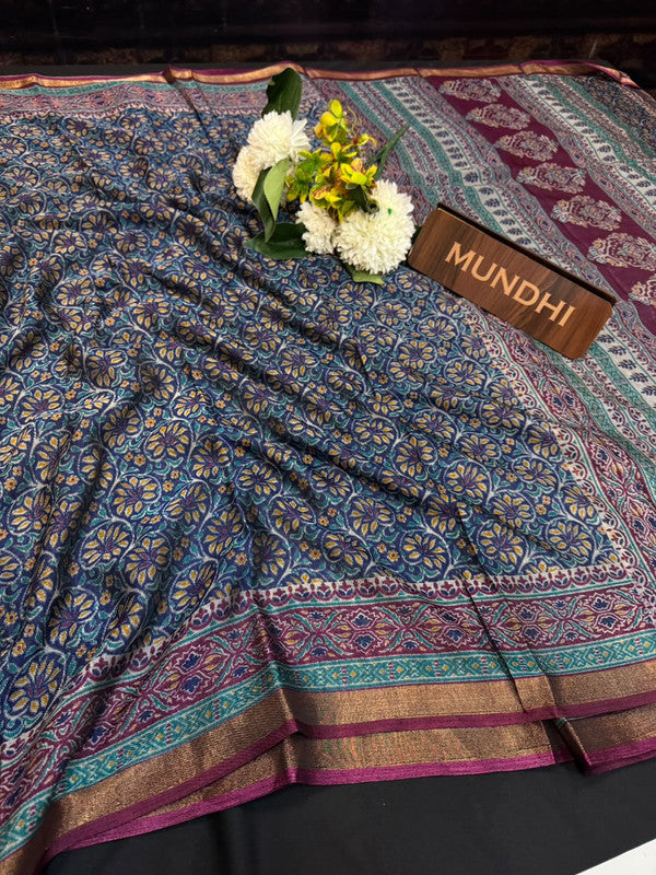 Black Cotton Sarees | Elegant Zari Border Collection| BK40