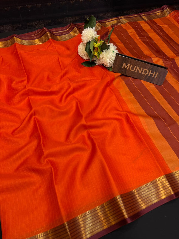 Plain Soft Silk Saree with Zari Work| PNS03