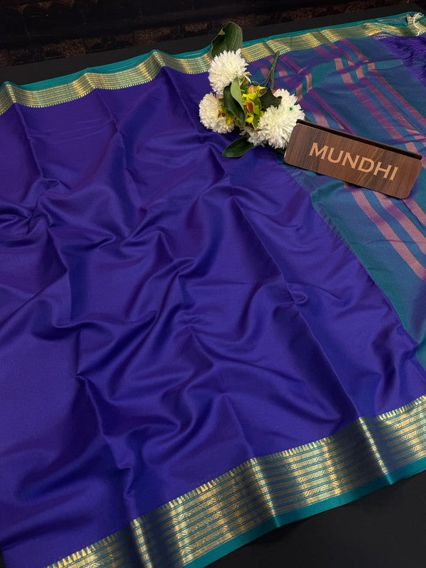 Plain Soft Silk Saree with Zari Work| PNS04