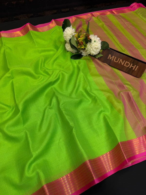 Plain Soft Silk Saree with Zari Work| PNS08
